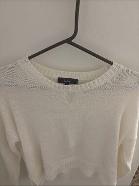 Lulus Cream Lightweight Crewneck Sweater
